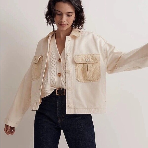Madewell Jackets & Blazers - Madewell Chino Boxy Shirt-Jacket New Size S Small